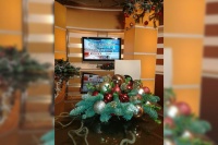 Новогоднее украшение студий телекомпании Губерния г.Самара.